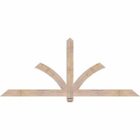 Ekena Millwork Redmond Smooth Timber Gable Bracket, Douglas Fir, 72"W x 30"H x 1 1/2"D x 3 1/2"F, 10/12 Pitch GBW072X30X0204RED00SDF